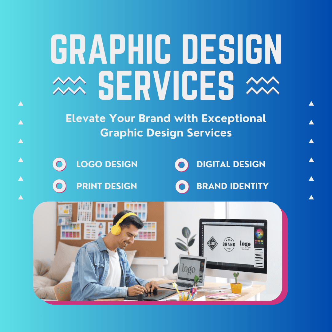 Blue Modern Graphic Design Services Social Media