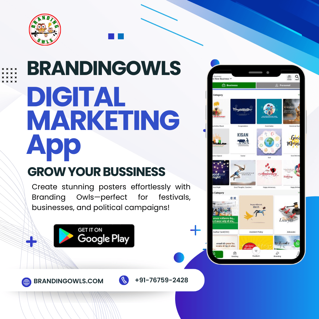 Blue White Modern Mobile App Launching Instagram Post