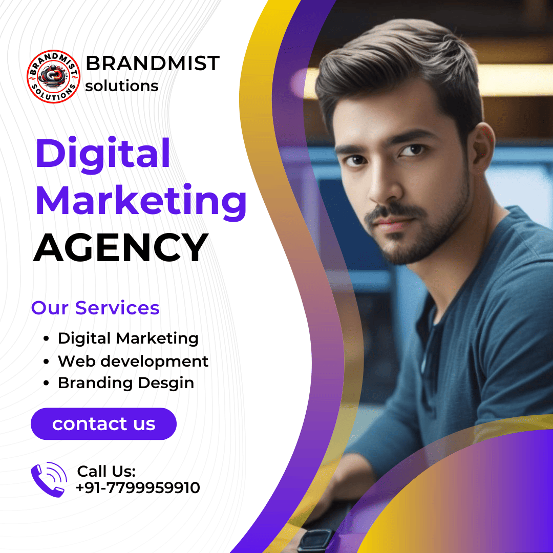 Purple and Yellow Digital Marketing Instagram Post