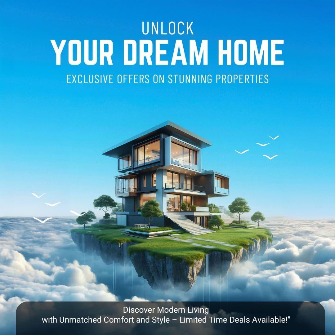 Sky Blue Modern Real Estate Instagram Post