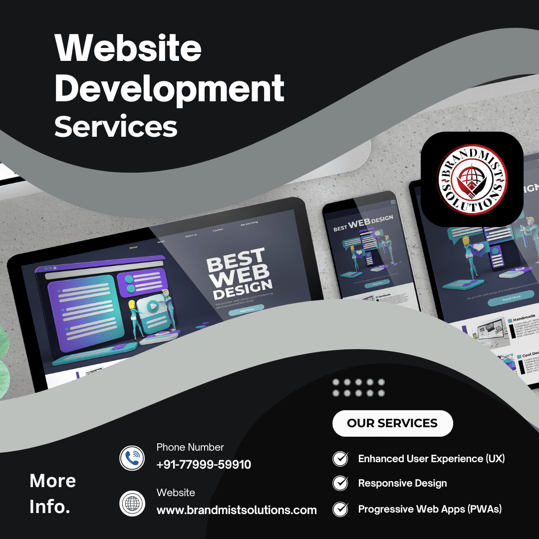 Black and White Modern Website Development Instagram Post